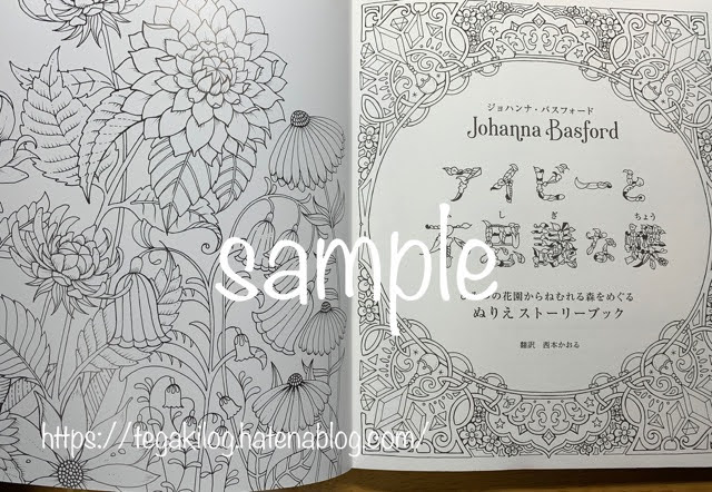 ジョハンナ・バスフォードさんの塗り絵『アイビーと不思議な蝶』