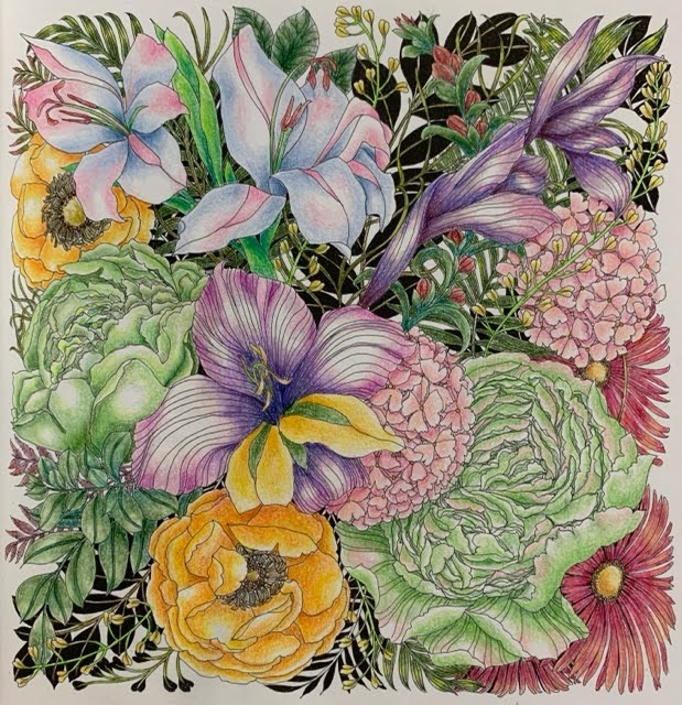 「世界一美しい花のぬり絵」よりNo.024が完成！キャベツが入ってしまった