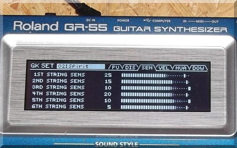 GR-55でのSpiritの感度具合