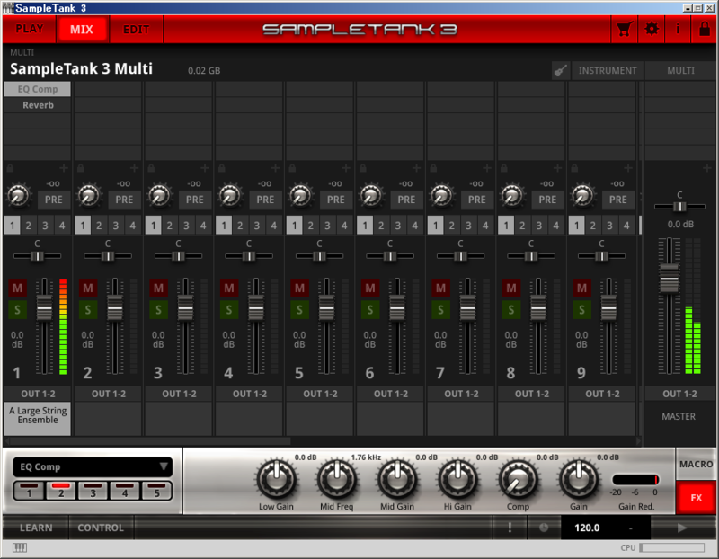 SampleTank 3のレベルメーター