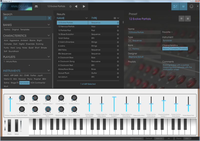 Analog Lab 2のSynclavier V