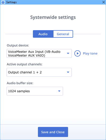 Systemwideの設定