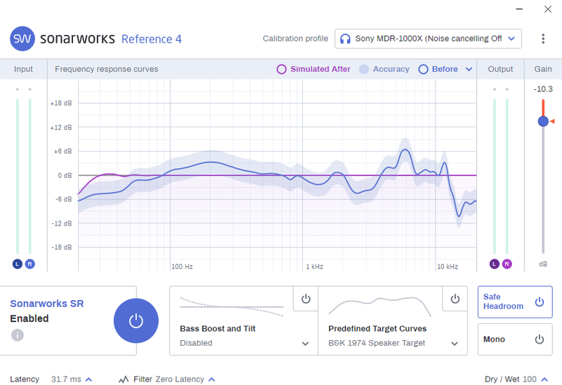 Sony MDR-1000X (Noise cancelling Off) Average.swhp