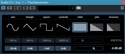 TestGenerator white -6dB