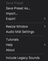 Analog Labのメニューに「Audio Midi Settings」