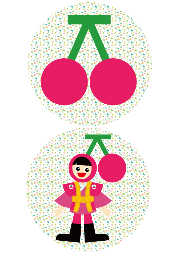 【くだものたろう】無料イラスト型紙素材☆幼稚園・保育園・お家保育など♪簡単にDLして作れるよ