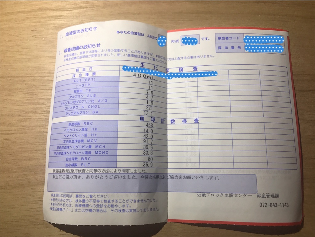 人生初献血に行ってきましたレポ 続編 自由人法帳