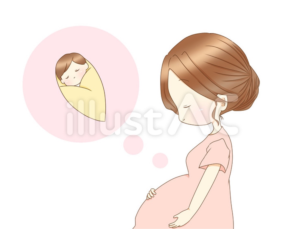 イラスト素材 妊婦と赤ちゃん みーゆま日記