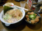 名物哲そばと鶏の唐揚丼のセット　麺屋哲 倉敷店