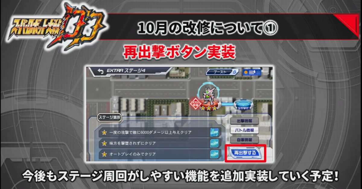 スパロボ再出撃機能