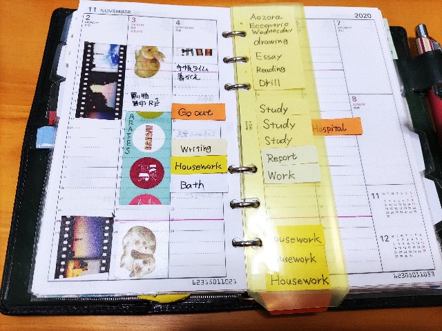 付箋 バーチカルで臨機応変に動くためのスケジューリング術 桜葉の手帳