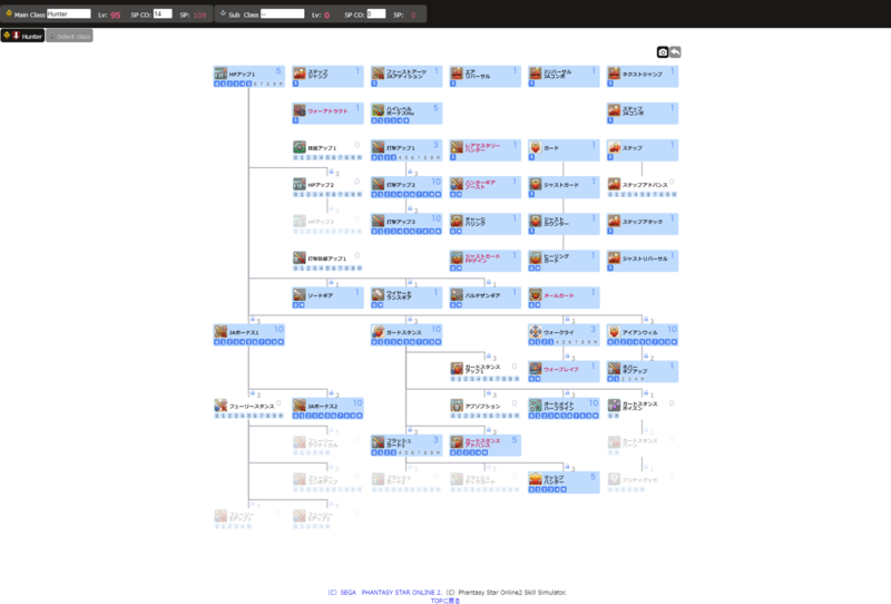 Pso2 Hu Etのスキル振り Lv 95 まったりゲーム生活