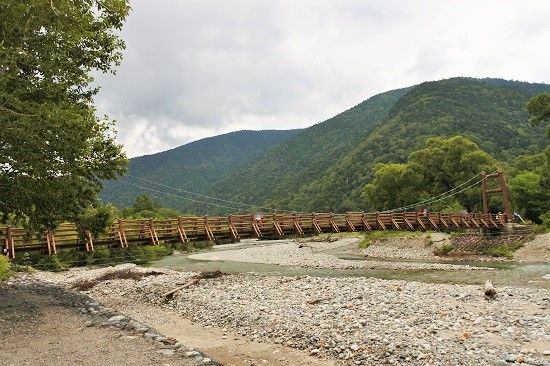 上高地　明神橋