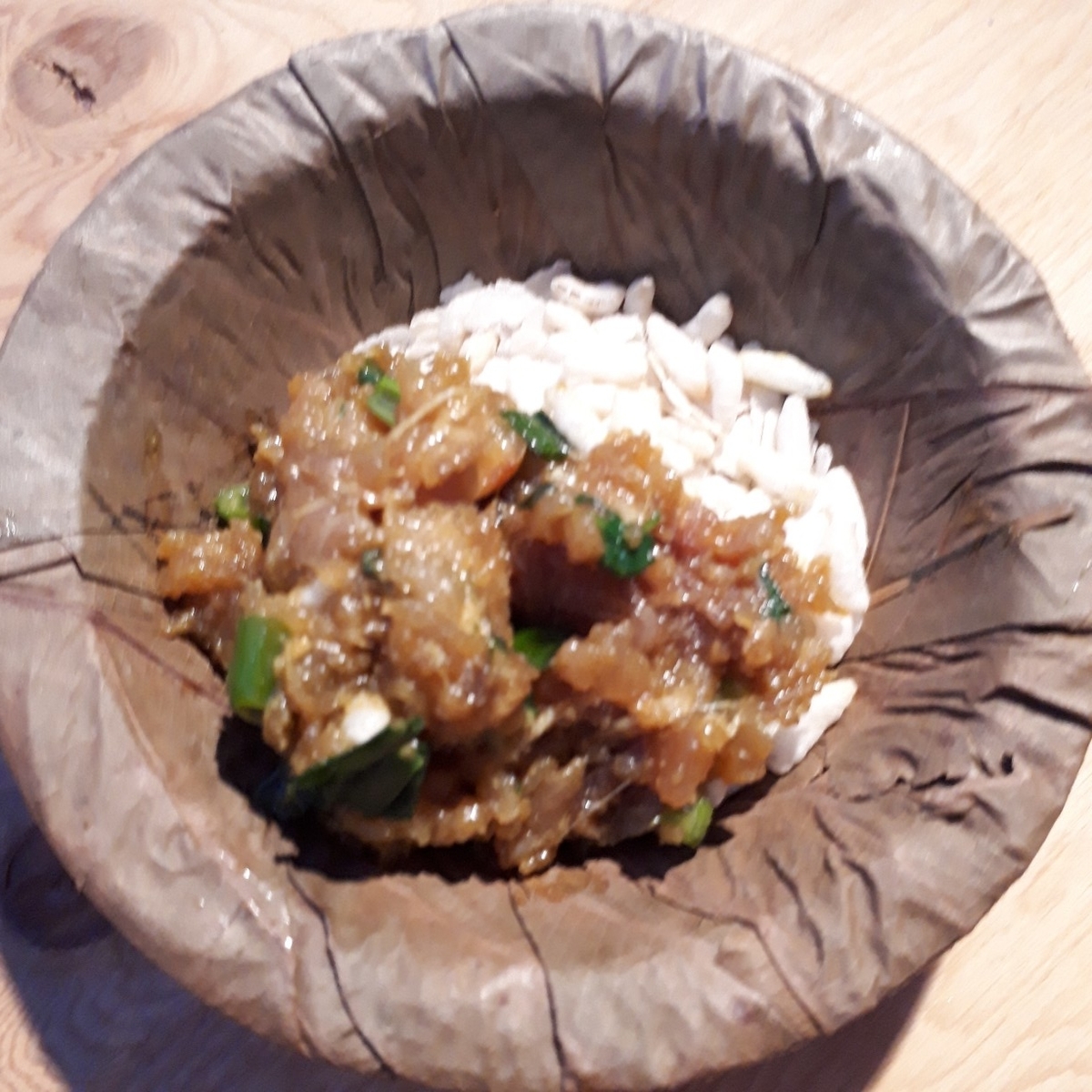 Asian kitchen cafe 百福 本マグロ大トロのカッチーラ(ネパール式スパイスなめろう)