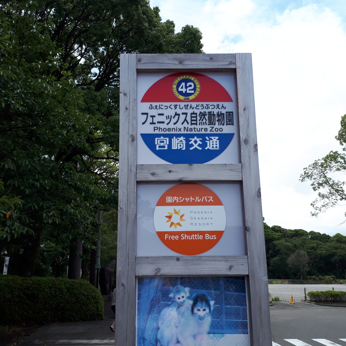宮崎市フェニックス自然動物園 バス停