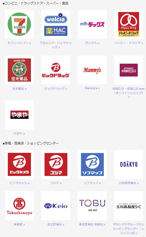 JCB ORIGINAL SERIES パートナー 参加店