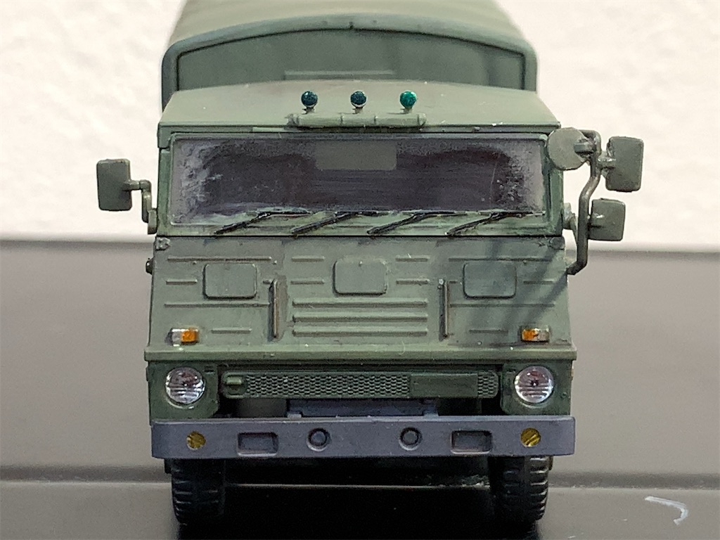 アオシマ 陸上自衛隊 1 72 73式大型トラック3トン半 完成 仙石ミズキの日記