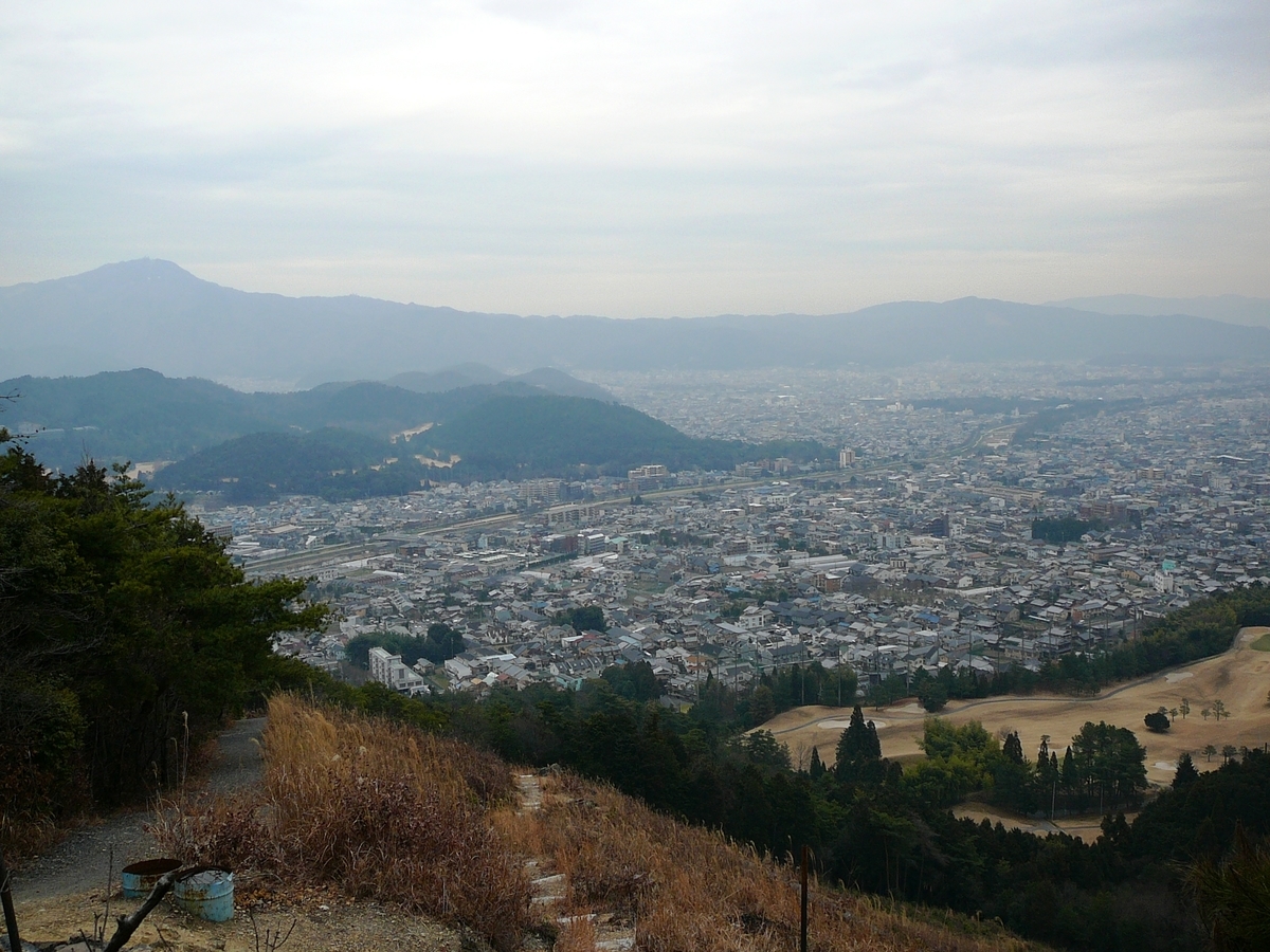 火床から見た上賀茂から比叡山方面