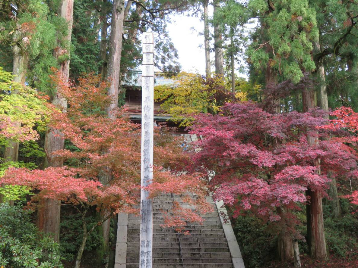 文殊楼前の紅葉　見頃　2018年11月6日　撮影：MKタクシー