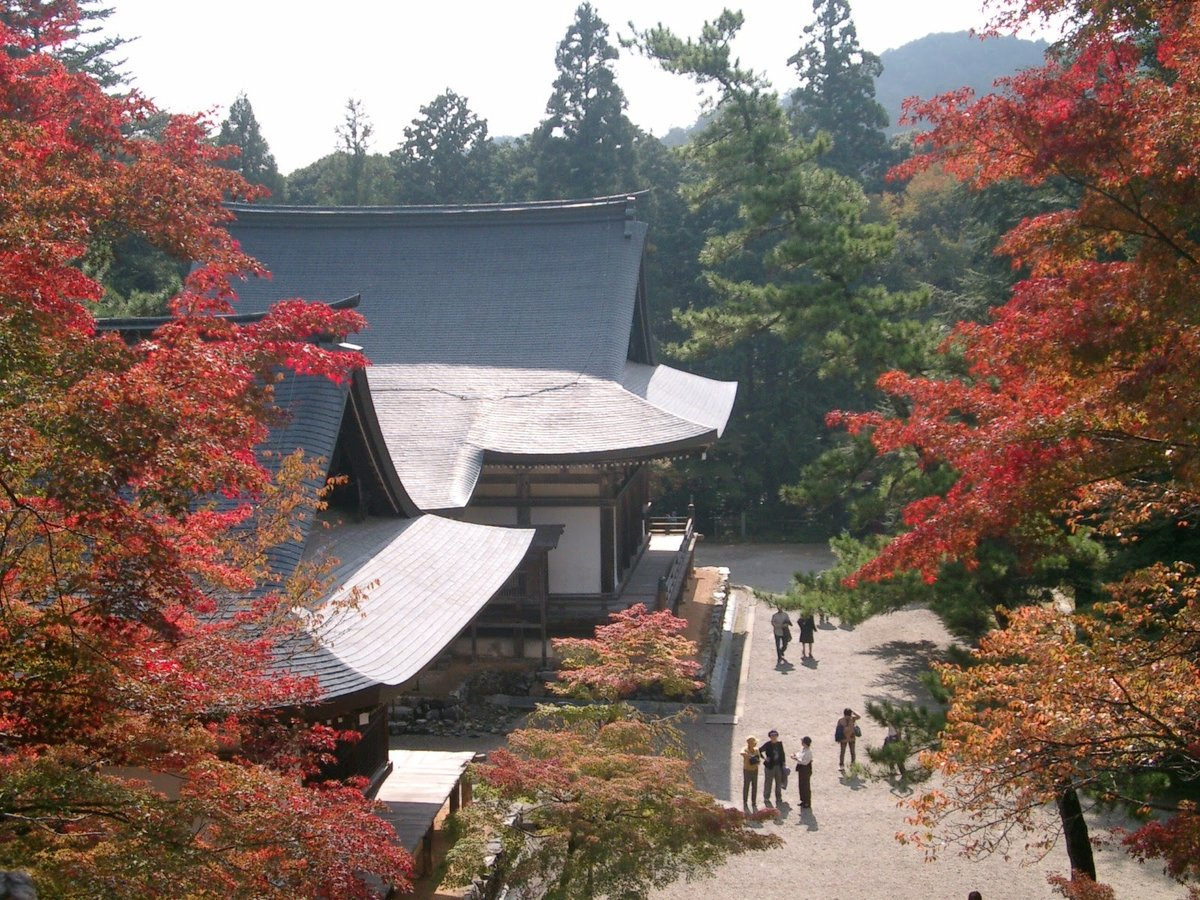 神護寺・金堂前の紅葉　見頃　2005年10月30日　撮影：MKタクシー