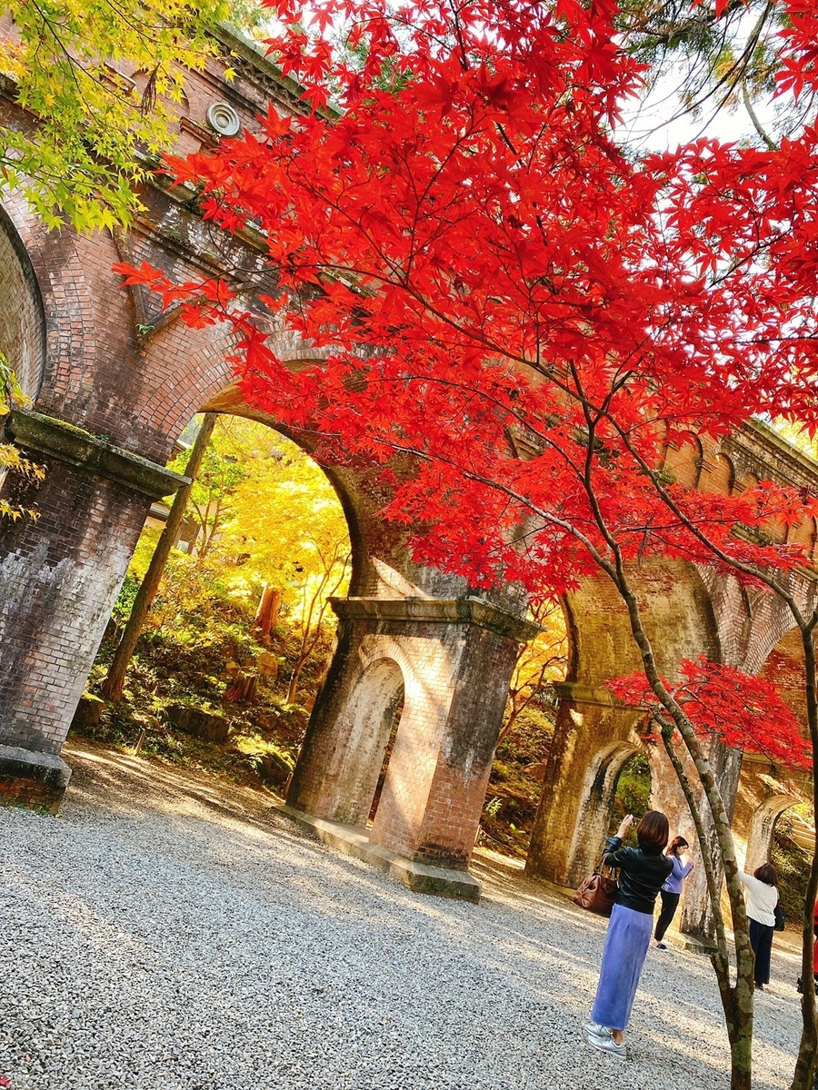 南禅寺・水路閣の紅葉　見頃　2020年11月17日　撮影：MKタクシー