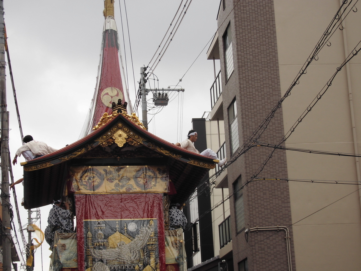 三条新町上ルの放下鉾 2016年7月17日 撮影:MKタクシー