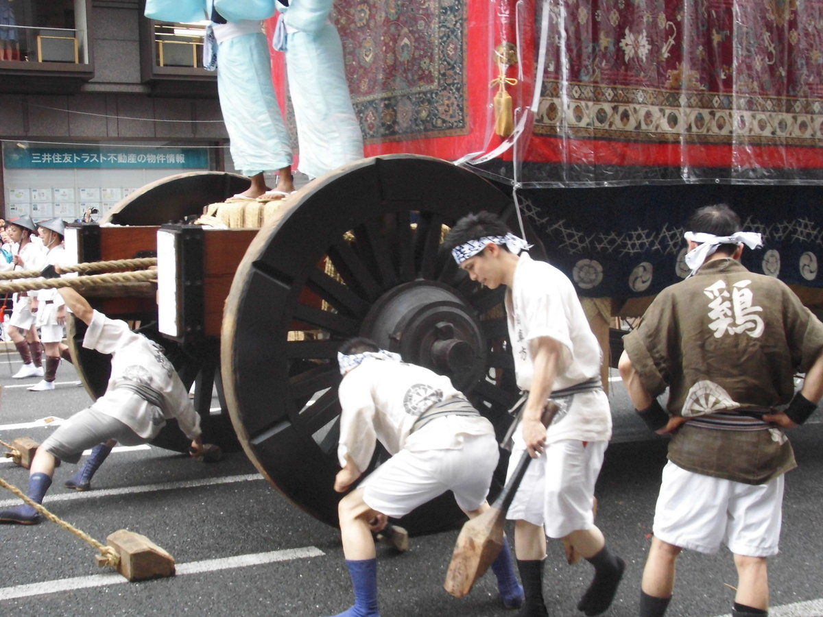 四条河原町西入ルの鶏鉾 2016年7月17日 撮影:MKタクシー