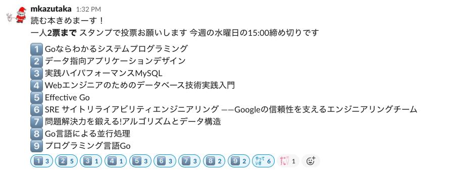 社内勉強会で本を投票で決める