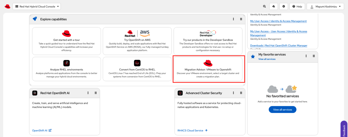 簡単移行アセスメントツール OpenShift Migration Advisor を使ってみ