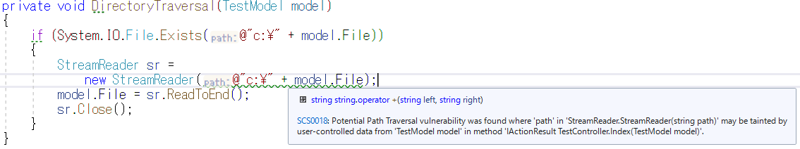 Security Code Scan - static code analyzer for .NET を試してみた - シナプス技術者ブログ