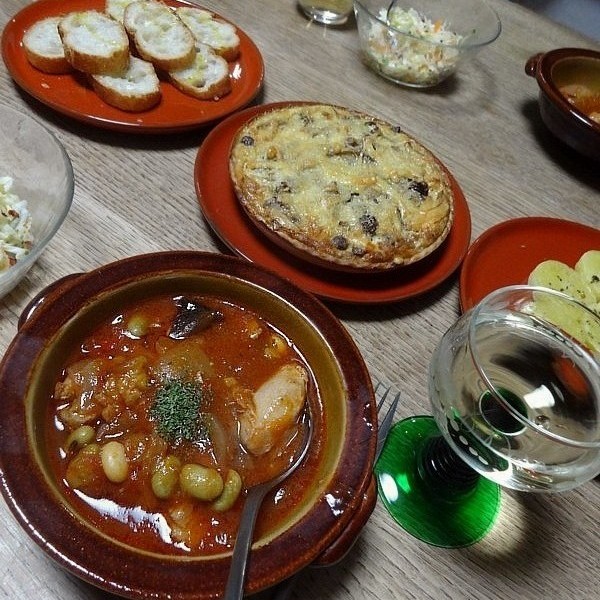 2016/01/10　鶏肉のトマト煮、ゴボウのキッシュ