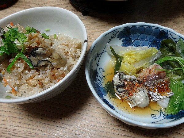 2017/01/23　カキ鍋とカキ飯