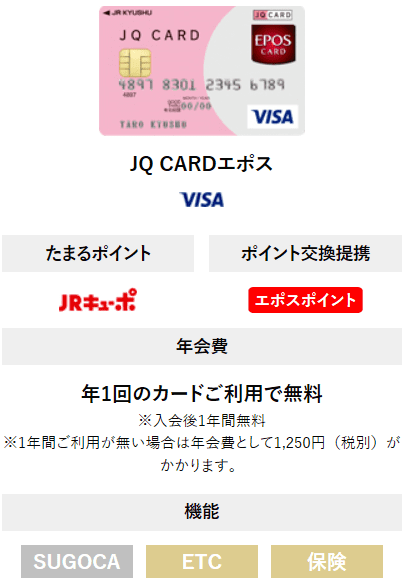 JQエポスカードの詳細