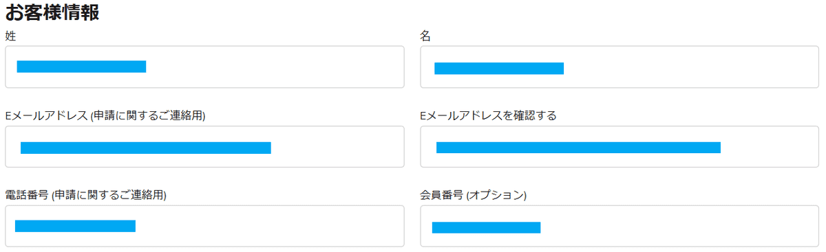 自動入力後の画面