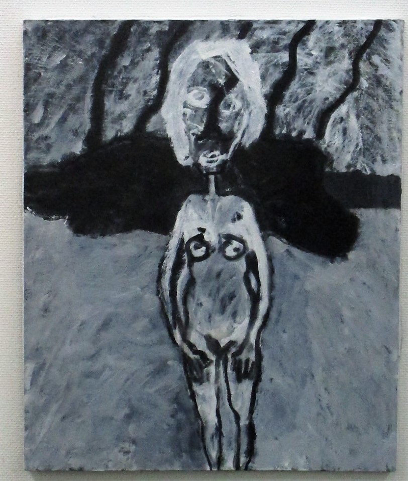 美しい絵です【真作】井上雅代　モワドリーの丘　肉筆　サイン入り　絵画　額　アート 開催中の井上真介個展「貼り絵の世界」に作家の井上さんと太陽の