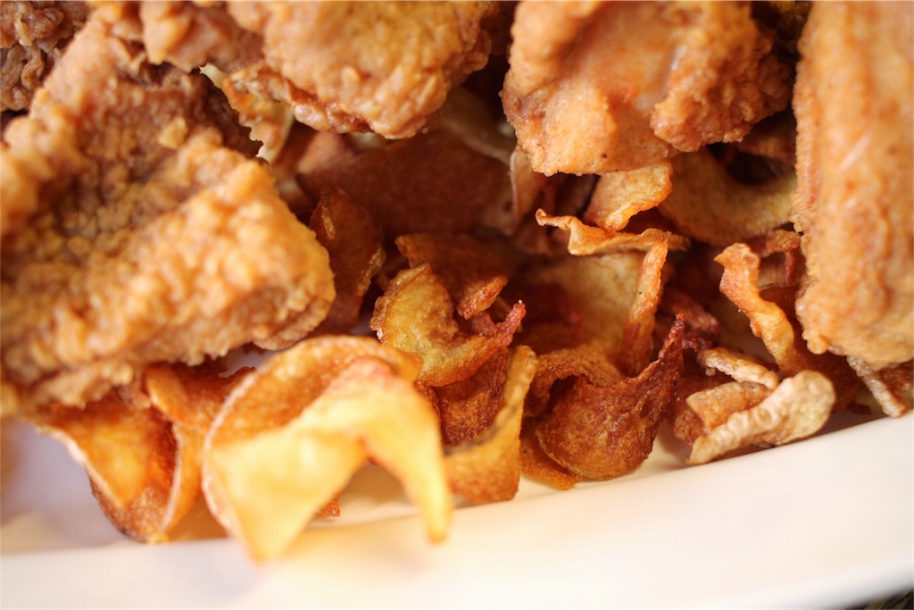 ビールで煮込んだチキンプランテンナチョスのレシピ