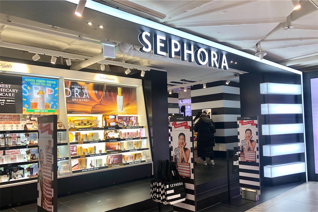 明洞 ロッテヤングプラザにオープンしたsephoraへ ぐるぐるソウル 仮