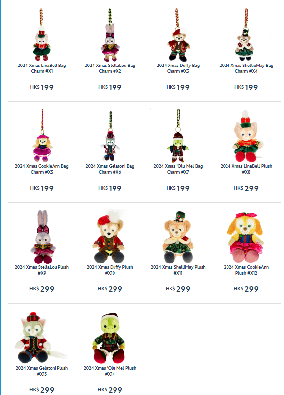 ダッフィー フレンズ くるみ割り人形 ぬいぐるみバッジ タグ付き 4体セット 東京ディズニーシー ダッフィーのクリスマス『ダッフィー