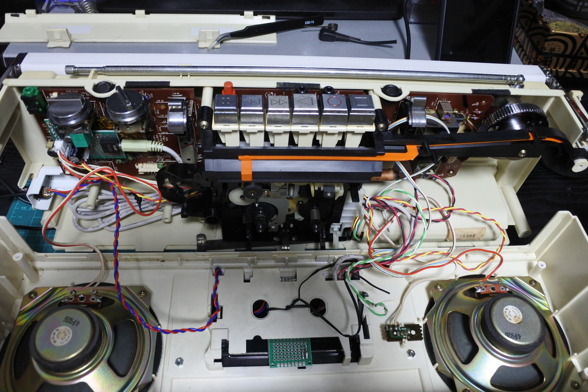 昭和59年製ソニーのラジカセをBluetoothスピーカーとして復活
