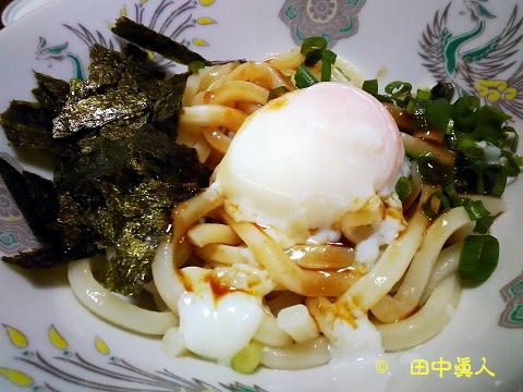エバラ食品プチッとうどんの素・魚介とんこつ醤油味まぜうどんで食す