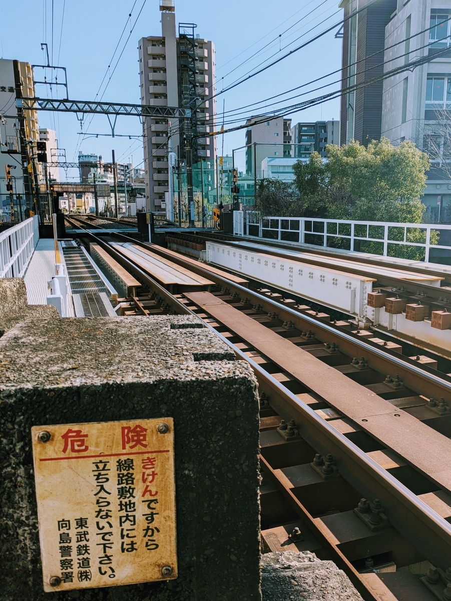 東武亀戸線線路、亀戸方面