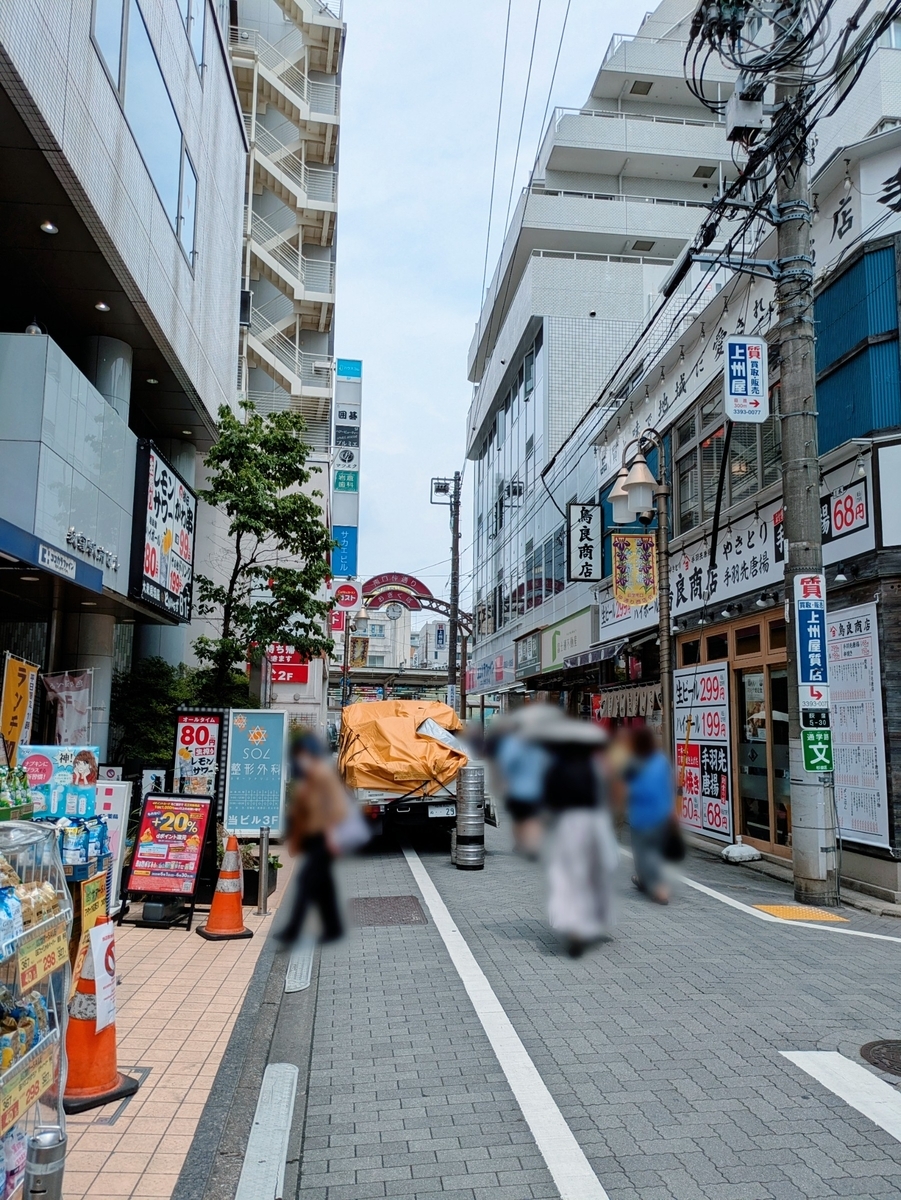 人出の多い昼前の荻窪南口仲通り商店街