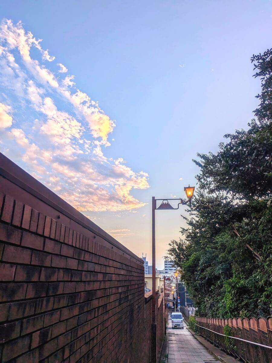 富士見坂から見る夕方の空