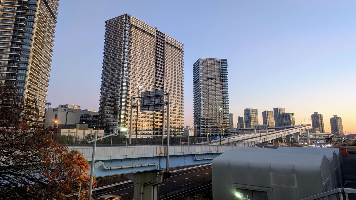 湾岸道路と東雲JCT