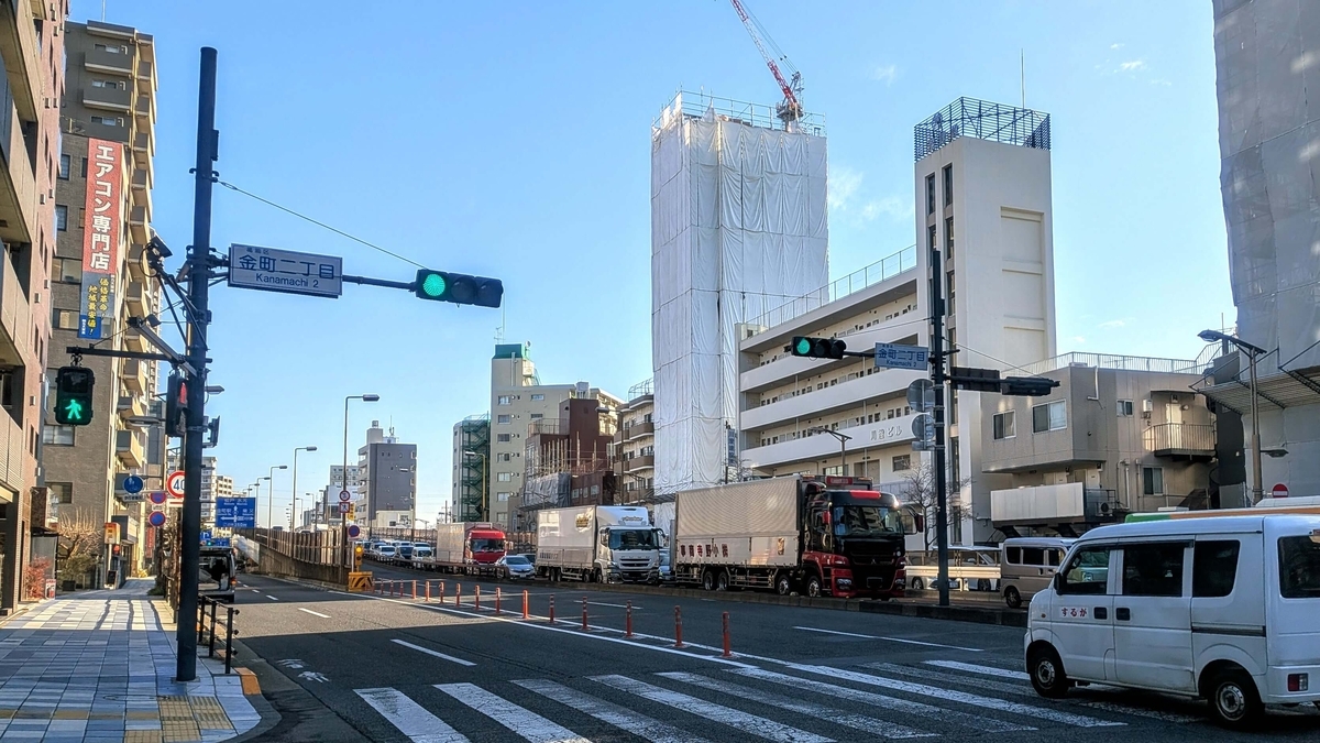 水戸街道 金町二丁目交差点