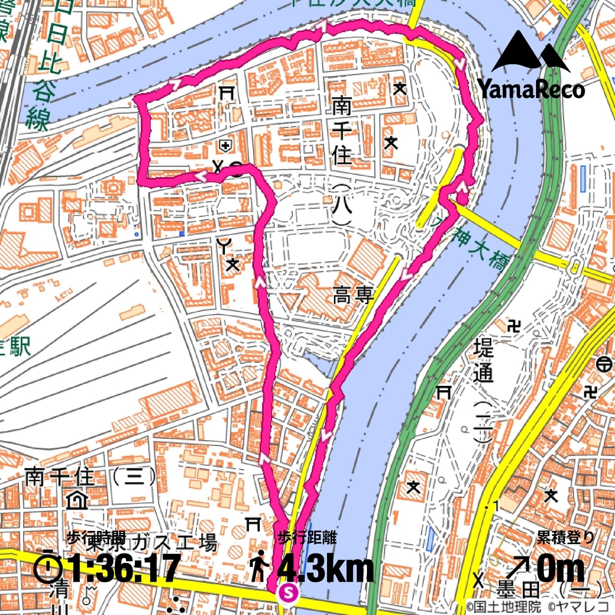 Tokyo健康ウオーク2024 - 5kmコースマップ