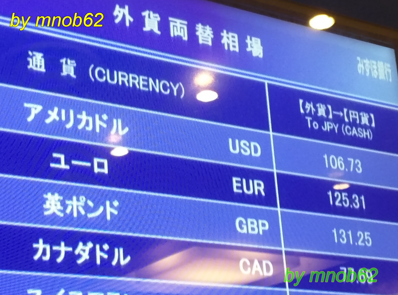銀行のほうが良いなんて。。。 銀行の両替レート