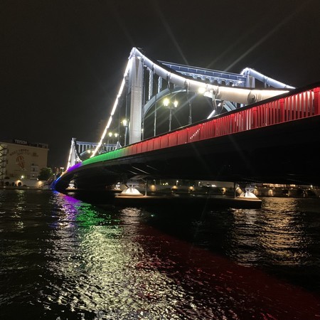 五輪カラーに染まる隅田川に架かる橋 清洲橋 永代橋 佃大橋 蔵前橋 厩橋 駒形橋 吾妻橋 日本橋濱町weblog 日々酔亭