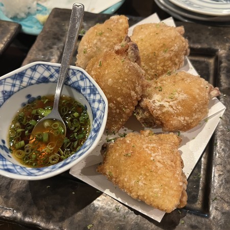 Fried Jidori chicken with bone