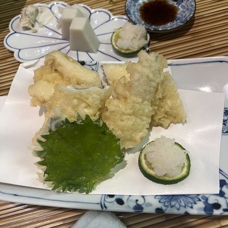 Tempura of conger eel